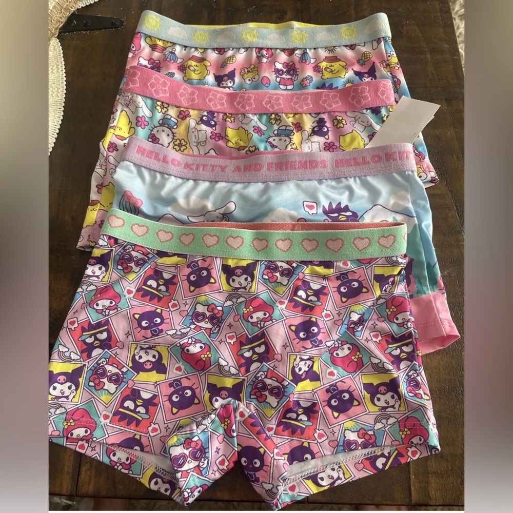 Hello Kitty Sanrio Girls 5 Pack Boxer Briefs Size 6 Handcraft Panties Underwear
